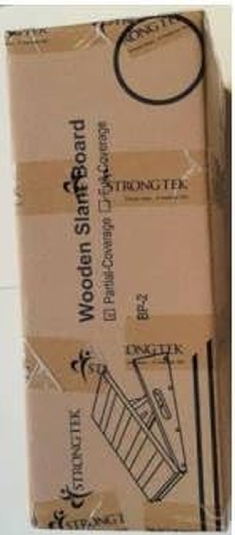 Professional Wooden Slant Board, Adjustable Incline Board and Calf Stretcher, Partial-Coverage Design with Side Handle, 5 Angles, 500 Lbs Capacity